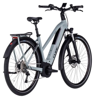 Cube Kathmandu Hybrid One 750 Trapeze Elektrische Stadsfiets Shimano Deore 10S 750 Wh 700 mm Swamp Grey Green 2023