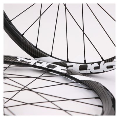 Paire de Roues Carbone Expert Pride Gravity SL Gloss Disc 28h Polish