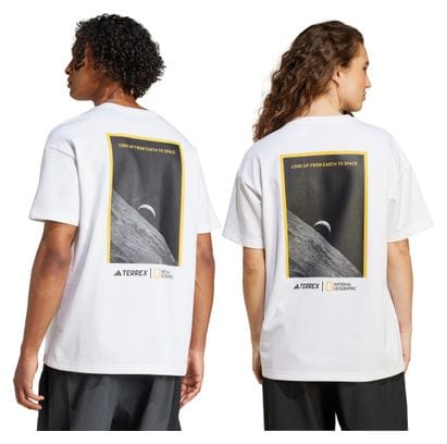 Camiseta de manga corta adidas Terrex National Geographic Blanca Unisex