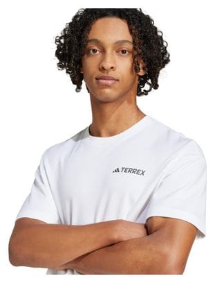 Camiseta de manga corta adidas Terrex National Geographic Blanca Unisex