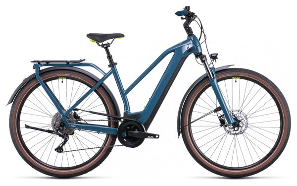 Cube Kathmandu Hybrid One 500 Trapeze Electric Citybike Shimano Deore 10S 500 Wh 700 mm Teal Blue 2022