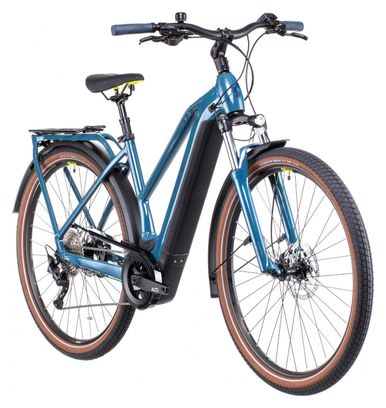 Cube Kathmandu Hybrid One 500 Trapeze Electric Citybike Shimano Deore 10S 500 Wh 700 mm Teal Blue 2022