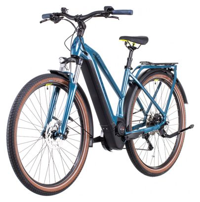 Cube Kathmandu Hybrid One 500 Trapeze Electric Citybike Shimano Deore 10S 500 Wh 700 mm Teal Blue 2022