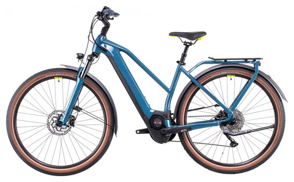 Cube Kathmandu Hybrid One 500 Trapeze Electric Citybike Shimano Deore 10S 500 Wh 700 mm Teal Blue 2022