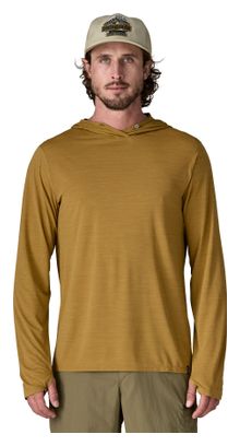 Maglietta a maniche lunghe Patagonia Cap Cool Ultra Hoody marrone da uomo