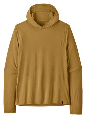 Maglietta a maniche lunghe Patagonia Cap Cool Ultra Hoody marrone da uomo