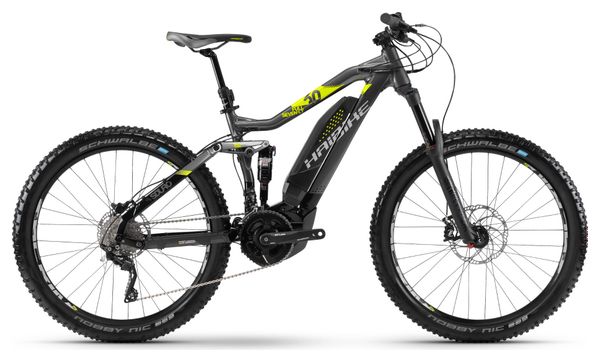 Haibike 2018 Full-Suspended E-MTB Sduro FullSeven LT Shimano  Deore XT 10S Grey Yellow