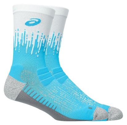 Chaussettes Asics Performance Run Crew Blanc/Bleu