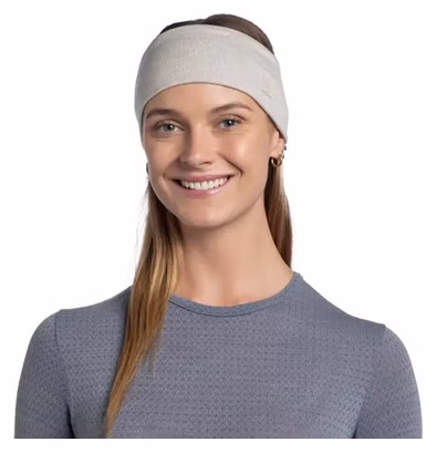  Buff Merino Wide Headband, Solid Gray