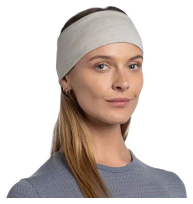  Bandeau Buff Merino Wide Headband Solid Gris