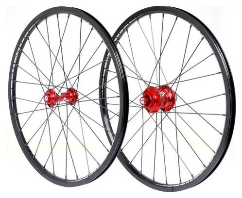 Paire de Roues Alu Expert SD M08 Disc Pride Control 28h Rouge