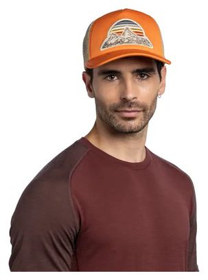 Buff Trucker Cap Orange Beige