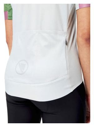 Kurzarm Trikot Women Endura FS260 Weiß/Grün