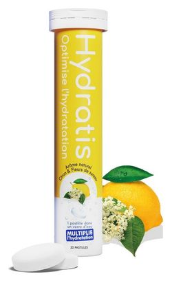 HYDRATIS - 20 Pastilles Effervescentes Citron + Fleur de Sureau