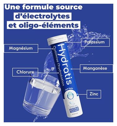 HYDRATIS - 20 Pastilles Effervescentes Citron + Fleur de Sureau