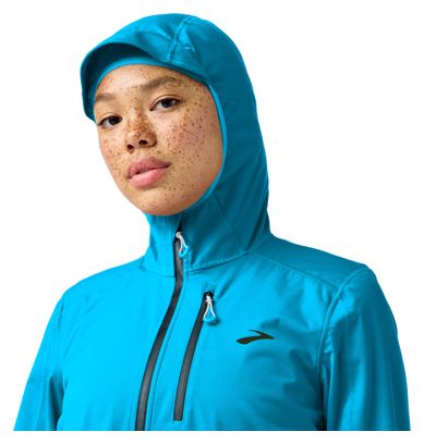 Giacca impermeabile Brooks High Point blu da donna