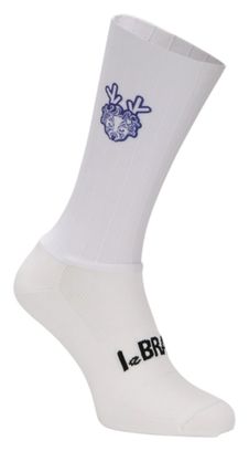 Ein Paar LeBram Race Aero-Socken, LeBram x Tā Energy Edition, Weiß