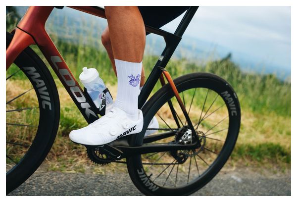 Ein Paar LeBram Race Aero-Socken, LeBram x Tā Energy Edition, Weiß