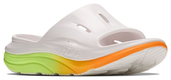 Scarpe da recupero Hoka Ora Recovery Slide 3 Bianco/Arancione/Verde Unisex
