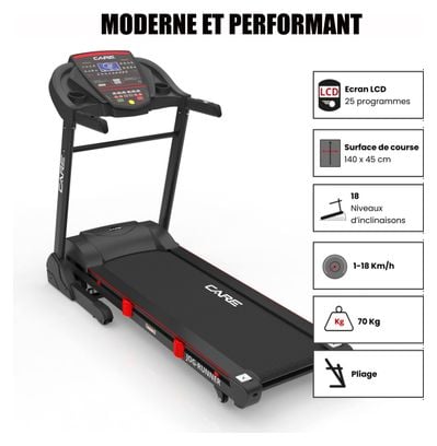 Tapis de course connecté - 18km/h - CARE - JOG RUNNER - KINOMAP