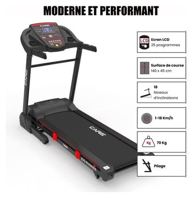 Tapis de course connecté - 18km/h - CARE - JOG RUNNER - KINOMAP