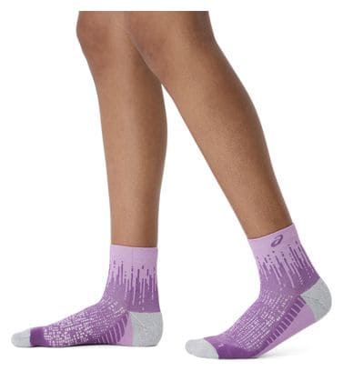 Asics Performance Run Quarter Socks Pink/Purple