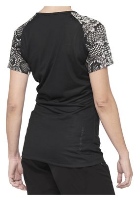 Women's Short Sleeve Jersey 100% Airmatic Jersey Black Python