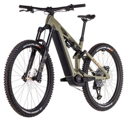 VTT Électrique Tout-Suspendu Cube Stereo Hybrid One77 HPC TM 800 Sram GX Eagle AXS 12V 800 Wh 29''/27.5'' Vert Dusty Olive 2025