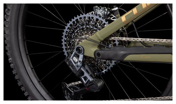 VTT Électrique Tout-Suspendu Cube Stereo Hybrid One77 HPC TM 800 Sram GX Eagle AXS 12V 800 Wh 29''/27.5'' Vert Dusty Olive 2025