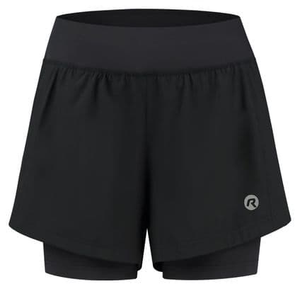 Short 2-en-1 Rogelli Essential Noir Femme