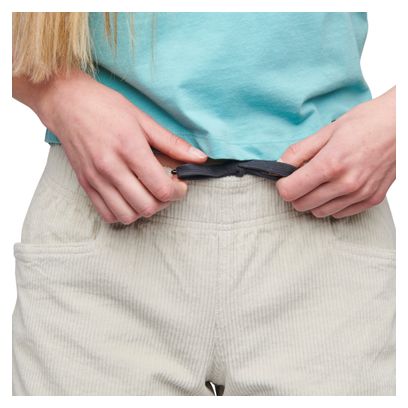 Pantaloncini Black Diamond Dirtbag in velluto a coste beige da donna