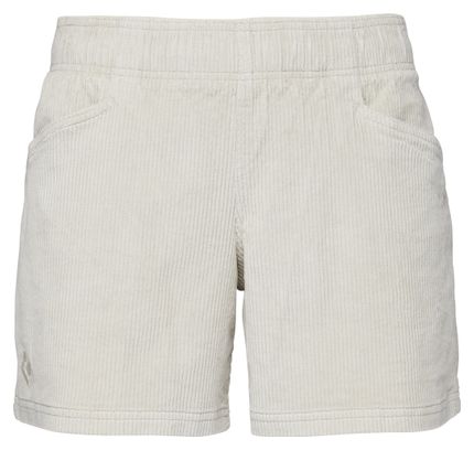 Pantaloncini Black Diamond Dirtbag in velluto a coste beige da donna