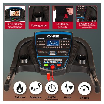 Tapis de course Connecté CARE - CT-5584-3 - 18km/h - Kinomap