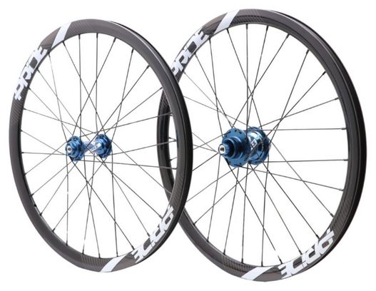 Paire de Roues Carbone Expert Pride Gravity SL Gloss Disc 28h Bleu