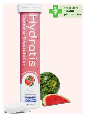 HYDRATIS - 20 Pastilles Pastèque Effervescentes-Riche en Minéraux