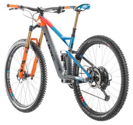 Cube Full Suspension Stereo 150 C:68 Actionteam 29 Shimano XTR  12s 27,5'' Grey / Blue / Orange 2019