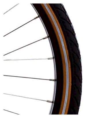 DELI TIRE Pneu Extérieur Sa-206 26 X 1.75 Noir / Jaune Réflexion