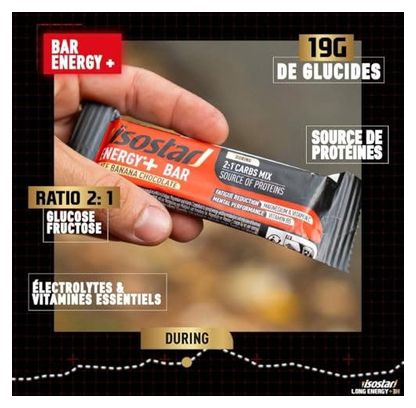 Barrita energética Isostar Longue Energy +3h Plátano/Chocolate - 32 g