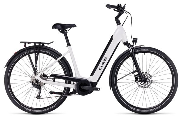 Cube Supreme Sport Hybrid One 500 Bicicleta eléctrica urbana de fácil acceso Shimano Alivio/Altus 9S 500 Wh 700 mm Blanca 2023