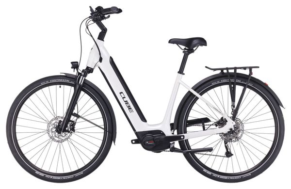 Cube Supreme Sport Hybrid One 500 Bicicleta eléctrica urbana de fácil acceso Shimano Alivio/Altus 9S 500 Wh 700 mm Blanca 2023