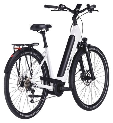 Cube Supreme Sport Hybrid One 500 Bicicleta eléctrica urbana de fácil acceso Shimano Alivio/Altus 9S 500 Wh 700 mm Blanca 2023