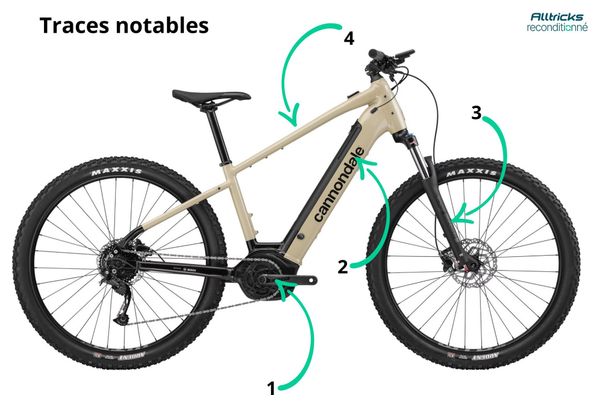 Produit Reconditionné - VTT Électrique Semi-Rigide Cannondale Trail Neo 4 Shimano Alivio 9V 500 Wh 29'' Beige