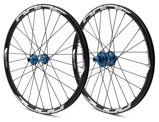 Paire de Roues Pride Control V1 Expert Disc 28H Moyeu Bleu