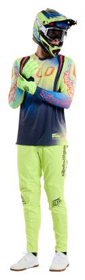 Maillot Manches Longues Troy Lee Designs Sprint Ultra Bleu/Jaune