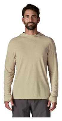 Maglietta tecnica a maniche lunghe Patagonia Cap Cool Ultra Hoody beige da uomo