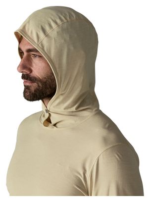Maglietta tecnica a maniche lunghe Patagonia Cap Cool Ultra Hoody beige da uomo