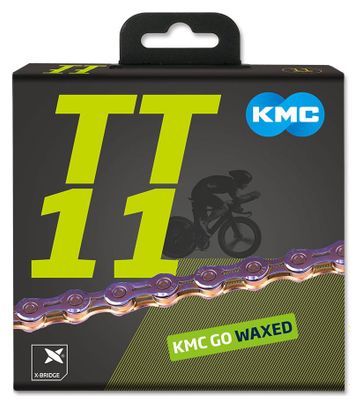 Chaîne KMC TT11 Waxed 11V Violet Neo Chrome