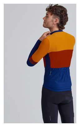 Le Col Sport Tricolour Blue/Brown Long Sleeve Jersey