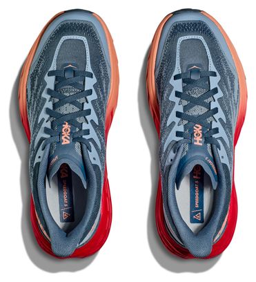 Hoka One One Speedgoat Azul Rojo Rosa Zapatillas de trail para