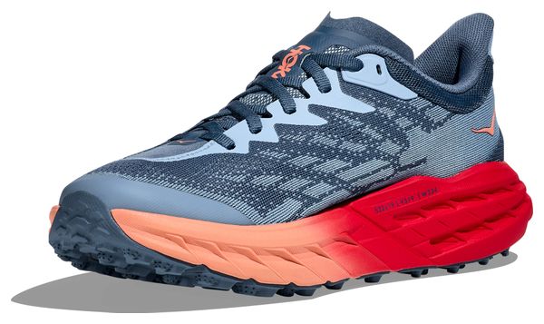 Hoka One One Speedgoat 5 Azul Rojo Rosa Zapatillas de trail para mujer